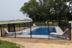 Black aluminum fence