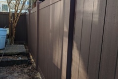 vinyl fence dark sequoia